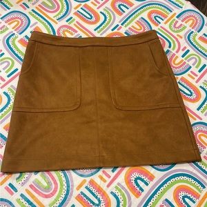Tan suede skirt from Loft XL